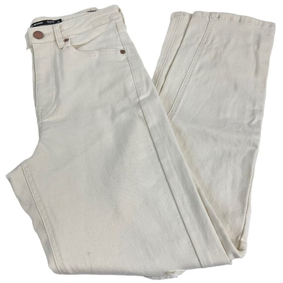 Volcom Jeans Womens Sz 26 White Vol-Stone Girlfriend Ankle Fit Stretch Denim Nwt - Picture 3 of 13